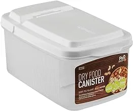 Rectangular food container, white - transparent, 260 ml