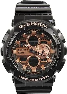 Casio G-Shock GA-140GB-1A2DR Resin Band Unisex Analog-Digital Watch - Black and Rose Gold