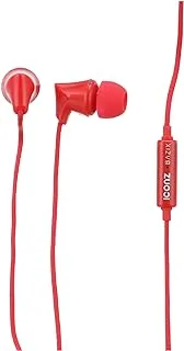 Iconz xie05r bazix wired earphone with microphone - red