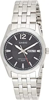 Casio MTP-1335D-1AV Analog Quartz Stainless Steel Dress Watch for Men - Silver