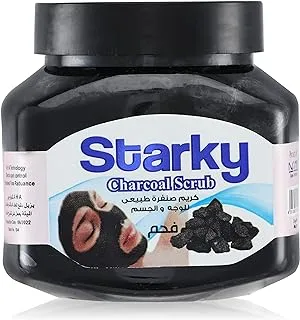 Starky natural scrub cream with charcoal for face and body - 300 ml