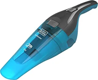 Black+Decker Cordless Dustbuster Handheld Wet & Dry Vacuum Cleaner, 7.2 V 1.5 Ah Li-Ion Battery with Charger Base, 385 ml, 14 Air Watts Suction Power, Grey - WDC215WA-B5, 2 Years Warranty