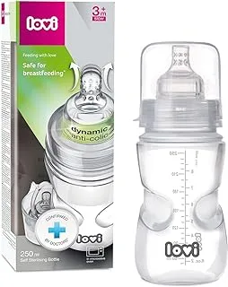 Self sterilizing lovi medical+ bottle 250 ml with supervent dynamic teat 3+m