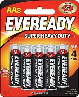 Eveready Super Heavy Duty Battery, Size AA, Pack of 8 Blister Card - 8 حجر قلم