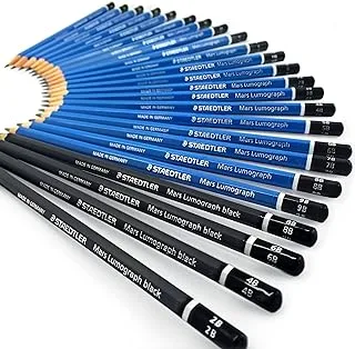 قلم رصاص Lumograph Staedtler Mars متنوعة الدرجات (عبوة من 24)