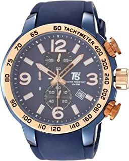 T5 H3450G-H Rubber Round Analog Watch for Men - Blue