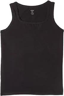 Cool Plain Sleeveless Round Neck Undershirt for Men - Black, S