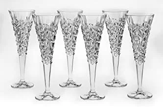 Bohemia Jihlava Flute Glacier Crystal Champagne Glass, 200 ml