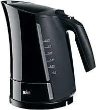 Braun WK300 MultiQuick 3 Kettle, 2280 Watts, 1.7 Liters, Black – International Warranty