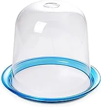 GLOBO Acrylic Cake Tray 32.5cm with Tower Dome - Turquoise