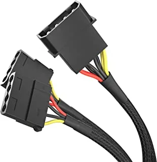 KabelDirekt 828 0.3m 30cm 4-pin Molex to 2x Y-cable black