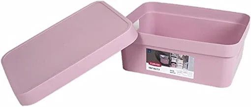 4U-Onlinehandel Infinity Storage Box with Lid Pink 4.5 L Decorative Box Box Organiser Box Container