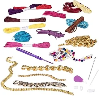 Craftabelle – Lustrous Links Creation Kit – Bracelet Making Kit – 96pc Jewelry Set with Chains – DIY Jewelry Kits for Kids Aged 8 Years +