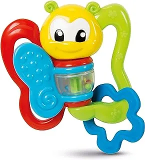 Clementoni Baby Rattle Butterfly, Multi-Colour, 0401113