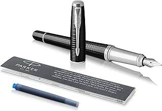 Parker urban premium ebony metal chiselled ct fountain pen