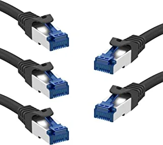 KabelDirekt 730 20m x5 Ethernet, patch & network cable (transfers gigabit internet speed, ideal for 1Gbps networks/LANs, routers, modems, switches, RJ45 plug ) black/silver