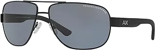 A|X Armani Exchange mens Ax2012s Rectangular Metal Sunglasses Rectangular Sunglasses