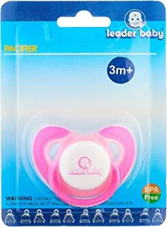 Leader Baby Full Silicone Pacifier with Cover for Babies, Assorted Colors, 3+ Months, Pack of 1