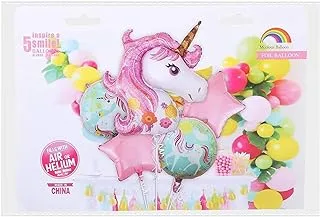 Mcolour balloon unicorn foil balloons, set of 5 - multi color