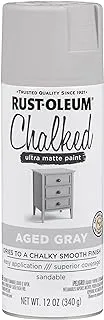 Rust-Oleum CHALKED 302592 Ultra Matte 12 Ounce 340gm Aged Grey Spray