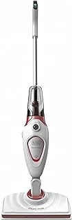 Black+Decker Steam-Mop With 3 Accessories, 1600W, White/Red - Bds1616R-Qs, 2 Years Warranty