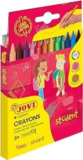 Plasticolor plastic crayons case 12 assorted colours