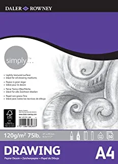 Daler Rowney 435931400 Simply A4 Drawing Sketch, 120 gm - 50 Sheets