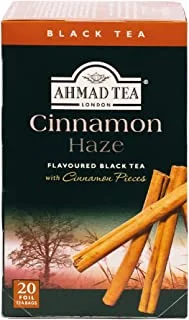 Ahmad Tea Cinnamon Haze Flavoured Black Tea With Cinnamon Pieces, 20 Foil Tea Bags