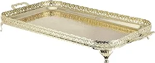 “Queen Anne is a large rectangular tray Silver plated hands and feet (62.5 * 34.5 cm) 0/6339