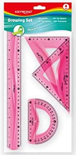 4pcs BIG flexible ruler set/OPP bag with header- KR971105