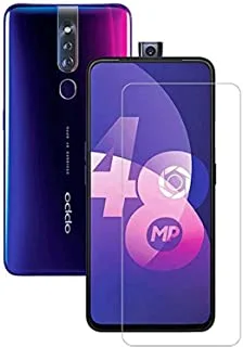 9H لهاتف oppo f11 pro - واقي شاشة من الزجاج المقسى من الحافة إلى الحافة مناسب للحماية من الزجاج المقسى الشفاف