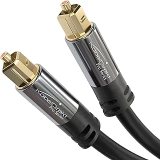 KabelDirekt – 5m Optical Digital Audio Cable/TOSLINK Cable (TOSLINK to TOSLINK, fibre optic cable, for Home Theater, PS4, XBOX) PRO Series