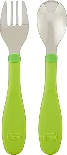 Chicco STAINLESS STEEL CUTLERY 18M+ GREEN