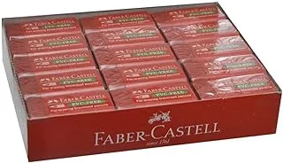 Faber castell 189577 eraser rectangle set of 30 - red