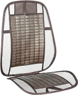 Car Driver and passenger Seat back support Cushion Breathable Mesh Cooling Seat Cover Back Massage Cushion for Car & Truck - Brown ( 2 PCS)