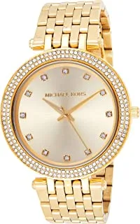 Michael Kors Watch Unisex , Japanese Quartz Movement, Analog Display, Gold Gold Strap-MK3216