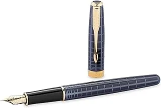 Parker Sonnet 10 Glossy Black Gold Trim Fountain Pen - Medium Nib Pr8021631