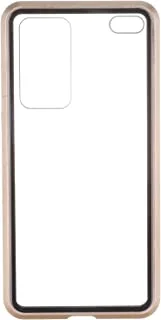 New Design 360 Full Protection Magnetic Back Cover for Huawei P40 - Clear and Gold