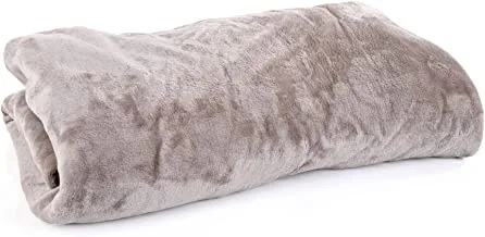 Mintra Microfiber Blanket, Super Soft, 100% Polyester (220 x 274 cm) - Mocha