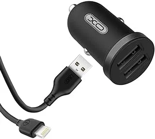 XO TZ08 Car Charger with Lighting Cable - Black