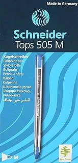 Schneider Tops 505 Ballpoint Pens Pack of 3 Paste Medium Blue Box 10