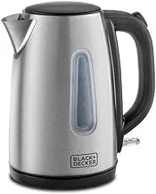 Black & Decker 1.7L Concealed Coil Stainless Steel Kettle, Jc450-B5, Silver