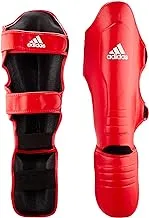 Adidas super pro shin guard, large - red