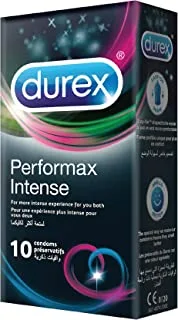 Durex Performax Intense Condom pack of 10, easy on, for more intense experience