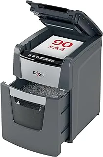 Rexel optimum autofeed+ 90x automatic shredder, 90 sheets automatic, security level p4, particle cut, for home/home office, 34 litre waste bin, 2020090xch