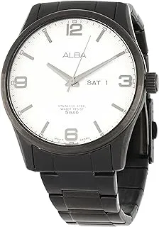 Alba Watch for Men, Quartz Movement, Analog Display, Black Stainless Steel Strap-AV3321X