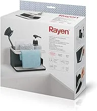 Rayen Sink Utensil Organizer, Light Grey and Dark Grey, Measures: 22.5-14 x 23.5 x 11.5 cm