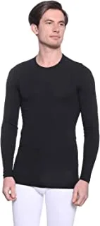 Dice Mens Round Neck Long Sleeve Solid Undershirt