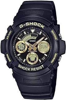 Casio G-Shock AW-591GBX-1A9DR Two-Tone Round Resin Analog Digital Watch for Men - Black