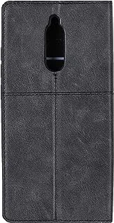 Rich Boss Leather Flip Wallet Case for Xiaomi Mi 8 - Black